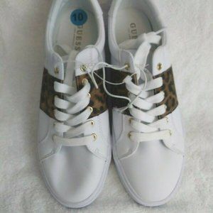 Guess women's sneakers white with animal print-10